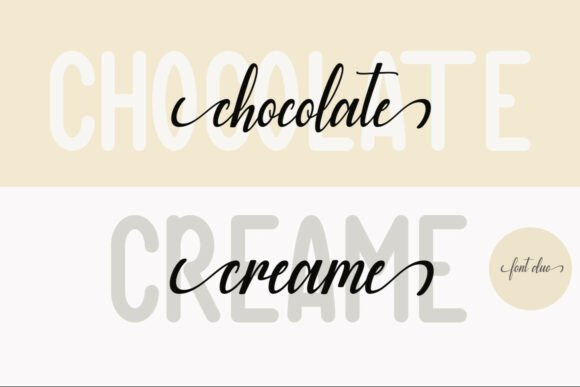 Chocolate Creame: A Stylish Font Duo for Elegant Design Projects