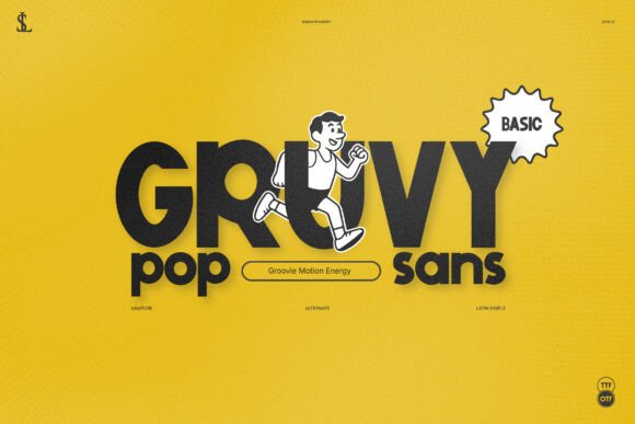Gruvy Pop Sans: A Bold Typeface for Retro-Inspired Design Projects