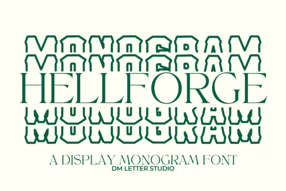 Hell Forge Stacked Monogram: A Bold Font for Impactful Design