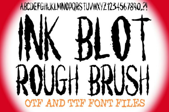 Ink Blot Rough Brush: Typography with Raw Artistic Energy