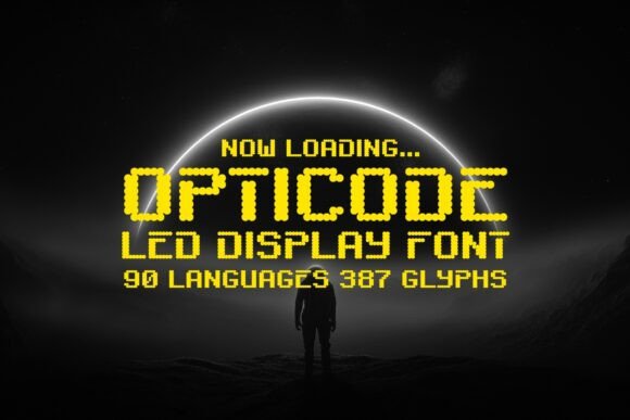 Opticode: A Modern LED Font for Digital Design Precision