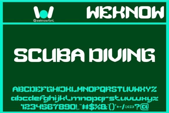 Scuba Diving: A Stylish Font for Creative Design Projects