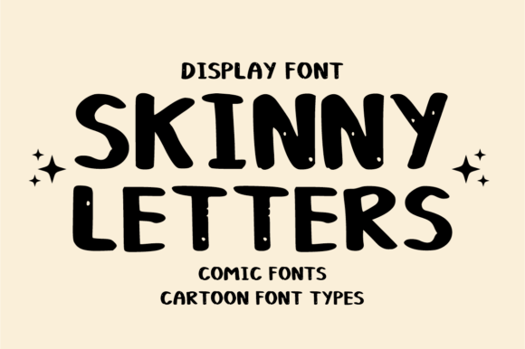 Skinny Letters: A Modern Cartoon Handwritten Font for Creative Design Projects