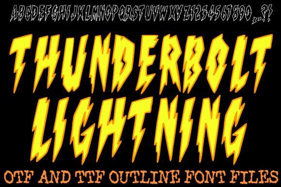 Thunderbolt Lightning Font: Power-Packed Typography for High-Energy Designs