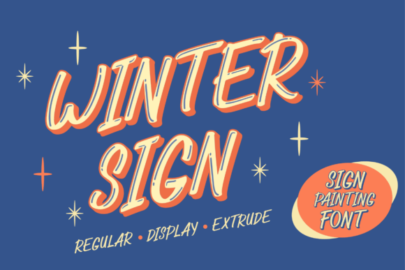 Winter Sign: Vintage Charm for Modern Design