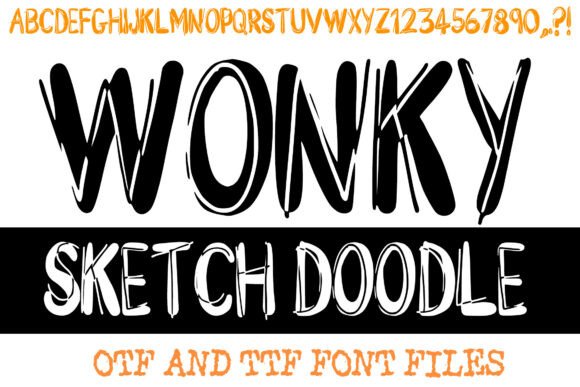 Wonky Sketch Doodle: A Playful Font for Creative Expression